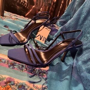 Zara Blue Strappy Heels